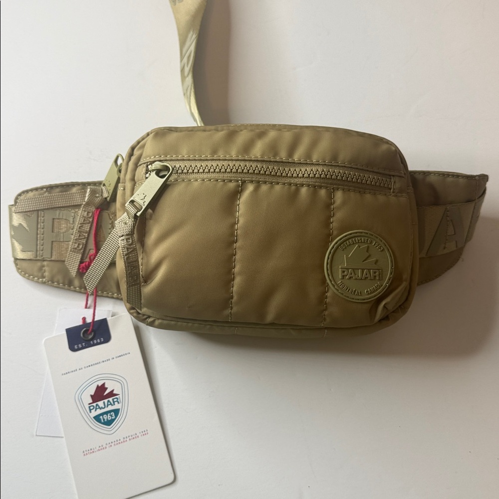 PAJAR Canada Crossbody Nylon Quilted Bag Light Green